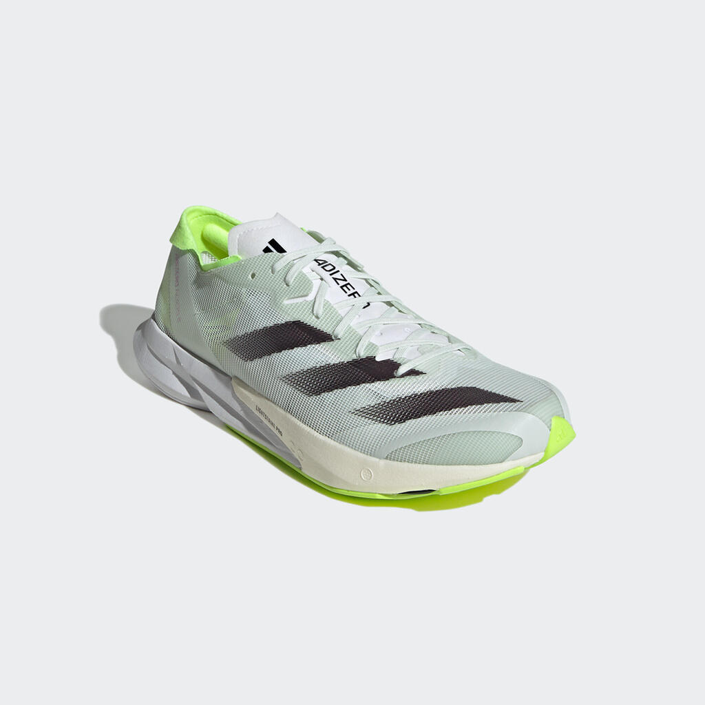 MEN'S ADIDAS ADIZERO ADIOS 8 RUNNING SHOES - LIGHT GREEN